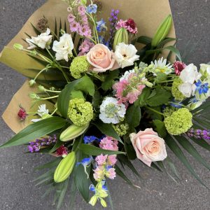 Pastel hand tied bouquet - new forest