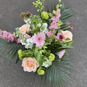 Pastel tone floral gift vase - new forest florist