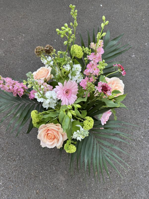 Pastel tone floral gift vase - new forest florist